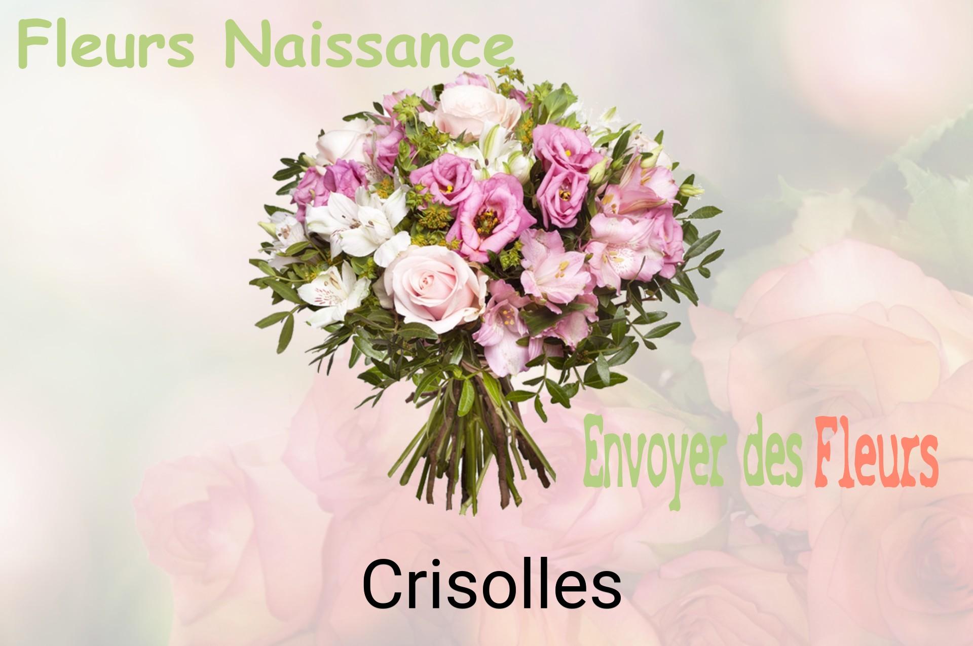Bouquet de fleurs de naissance livré à Crisolles