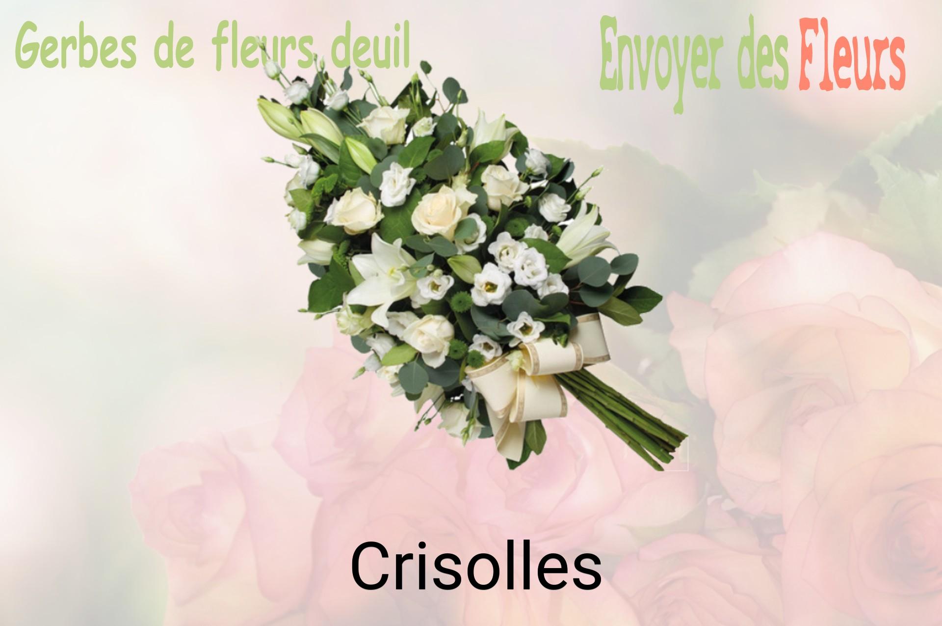 Gerbe de fleurs de deuil livrée à Crisolles